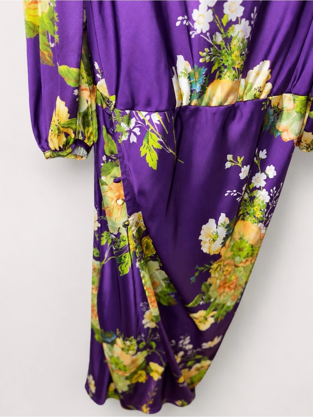 Elegant Purple Floral Maxi Dress with Side Slit from ASOS - Picture 2 of 5